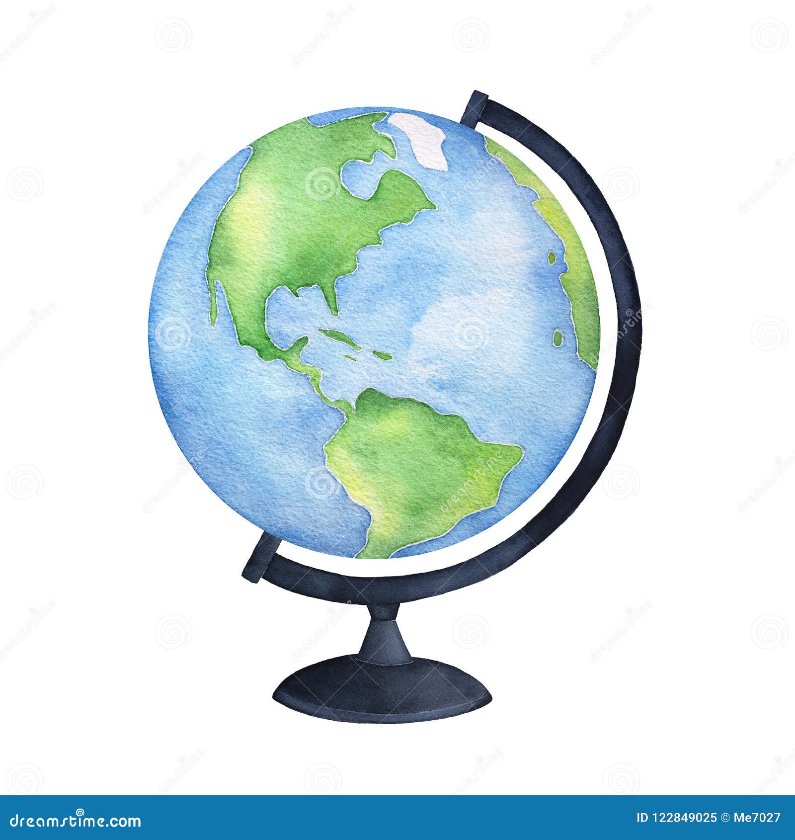 Globo Terrestre Azul E Verde Colorido Na Base Preta Ilustracao Stock Ilustracao De Base Azul 122849025