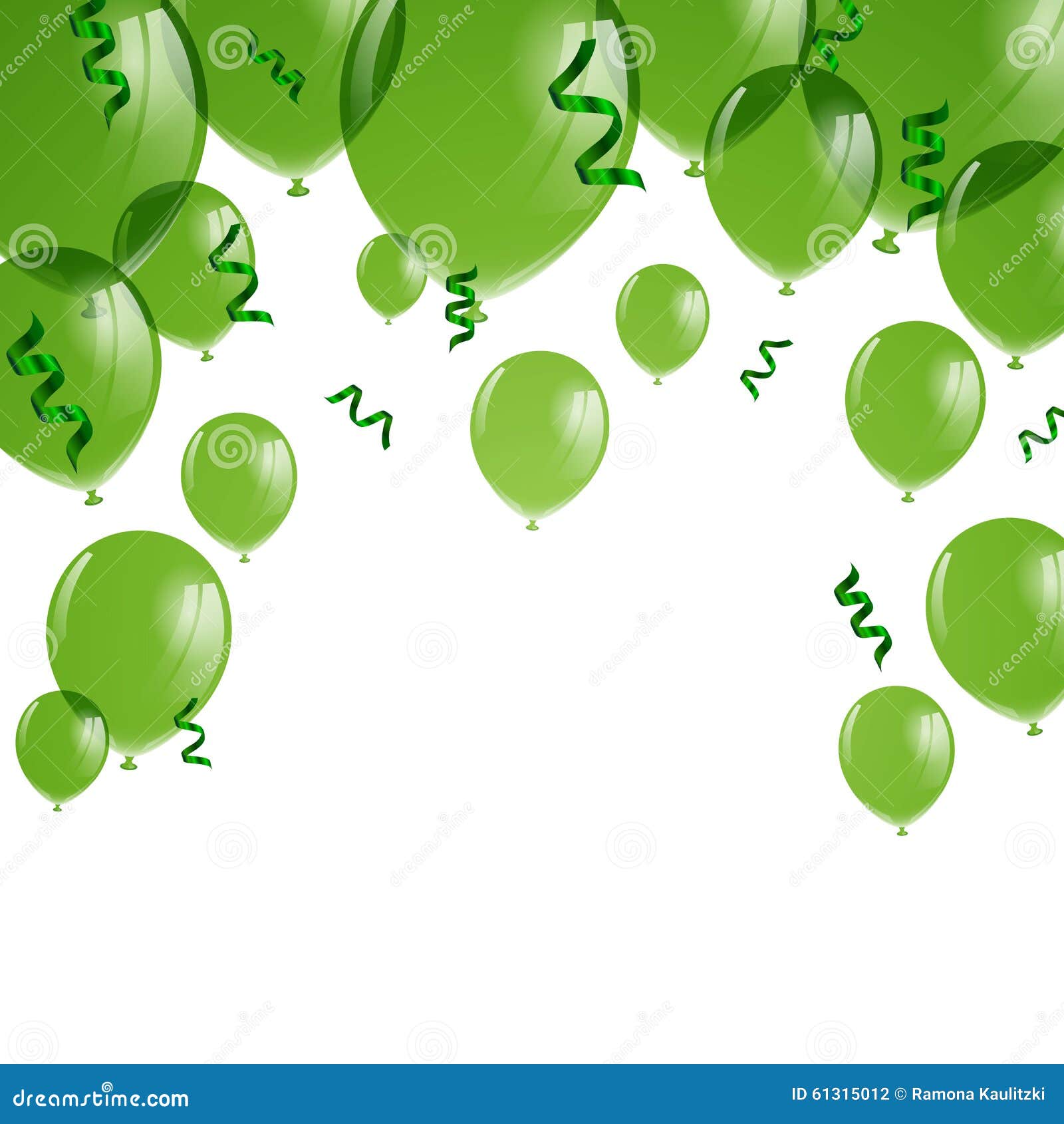Globos verdes stock de ilustración. Ilustración de verde - 61315012