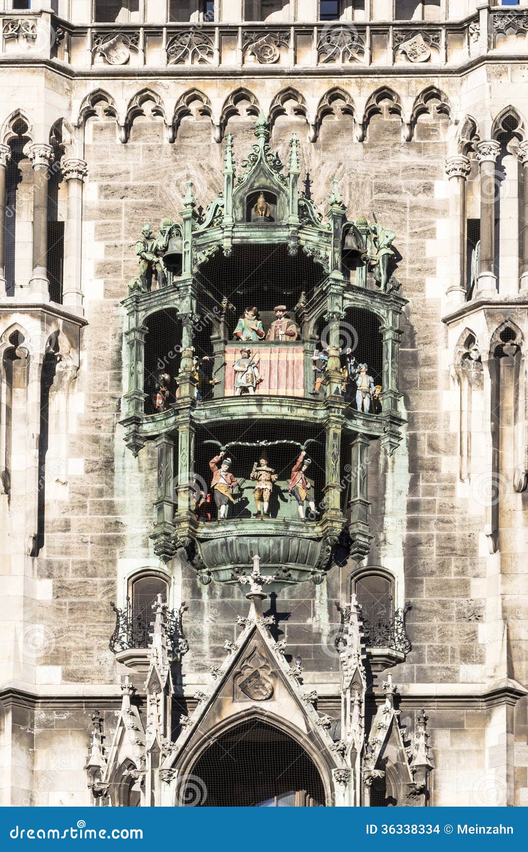 Glockenspiel on the Munich City Stock Photo Image of wind, munchen
