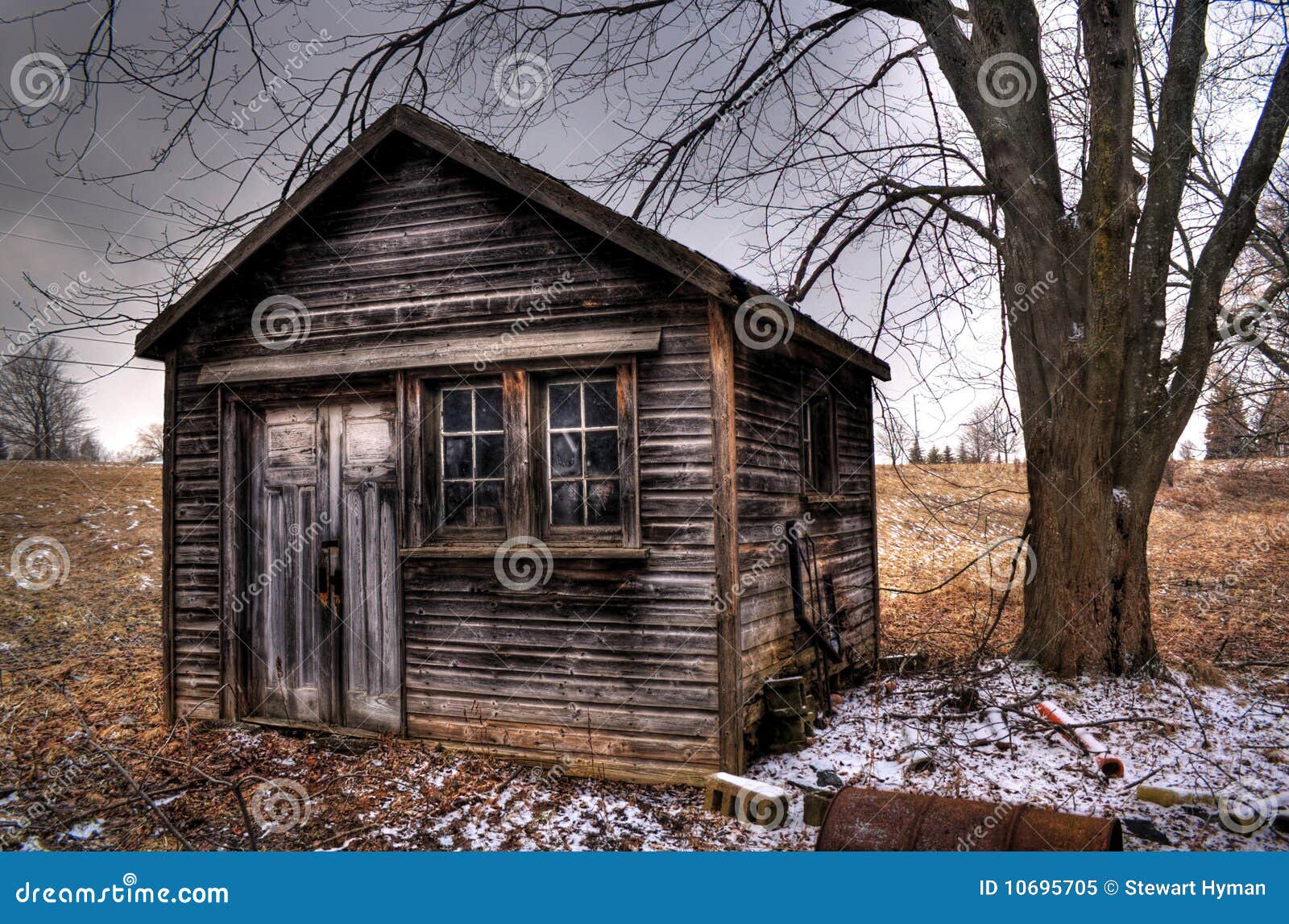 Gloomy shed stock image. Image of autumn, scary, haunt 