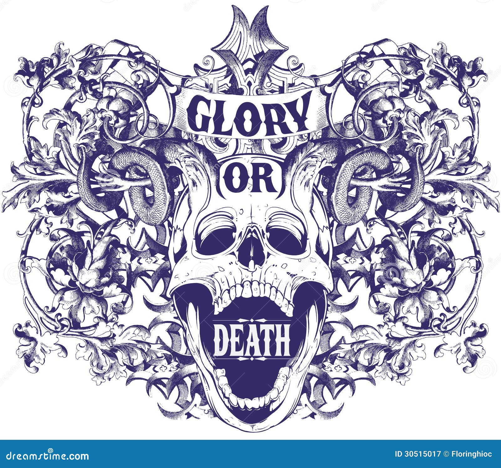 Glory or death stock vector. Illustration of rose, doll 30515017