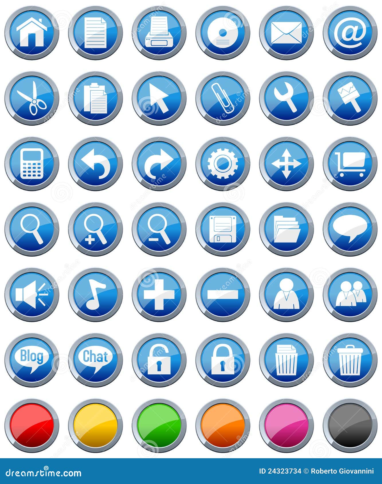 glossy buttons icons set [1]