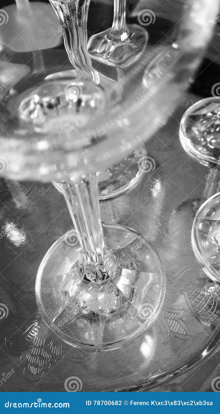 Glossy Champagne Glasses stock photo. Image of elegant 78700682