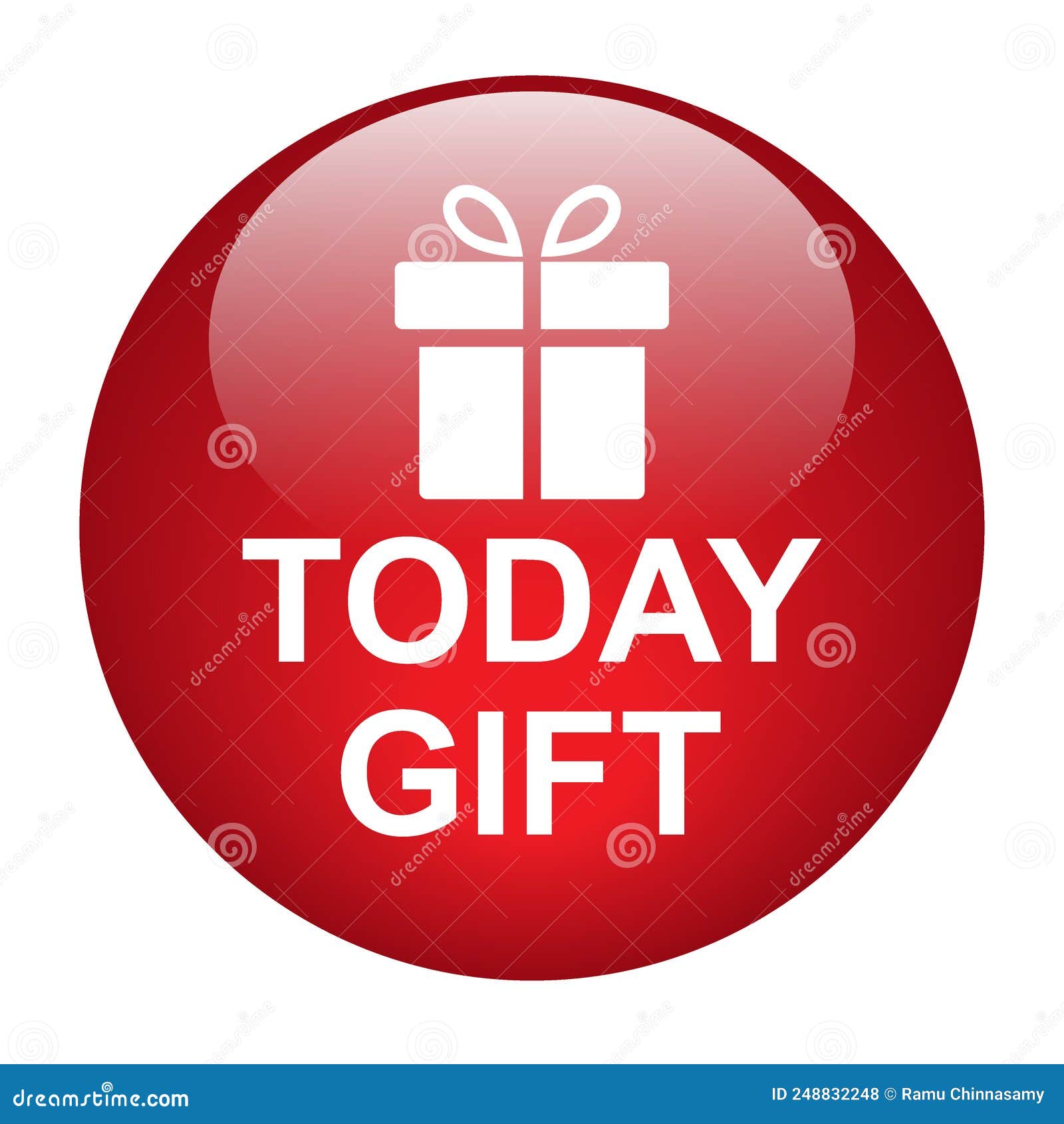 Today Gift Icon Button on White Stock Illustration Illustration of