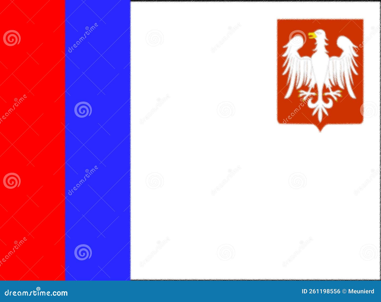 glossy glass flag of piotrkow trybunaiski