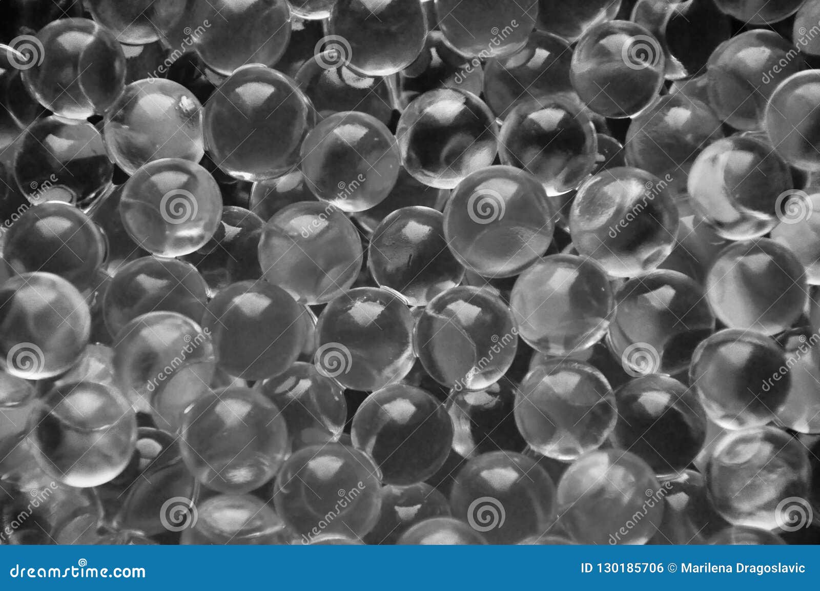 Glossy Grey Circles Full Of Water Shiny Crystal Bubbles Stock