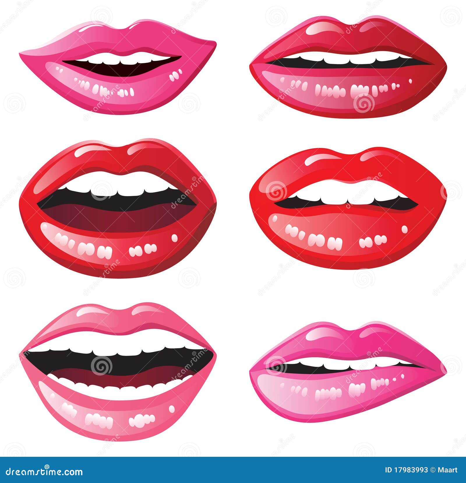 Glossy lips stock vector. Illustration of women, shiny 17983993