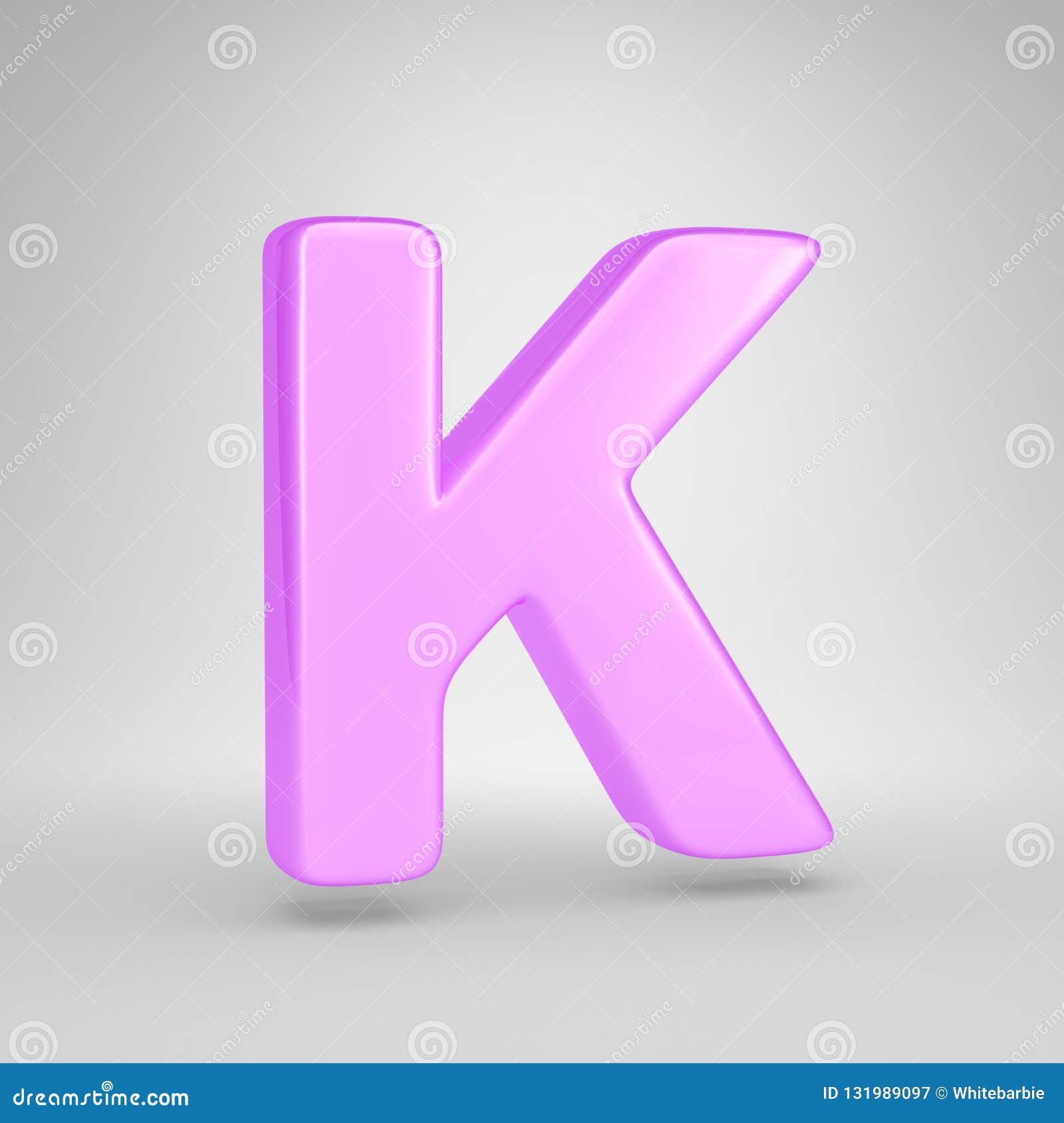 Glossy Pink Bubble Gum Letter K Uppercase Isolated on White Background ...