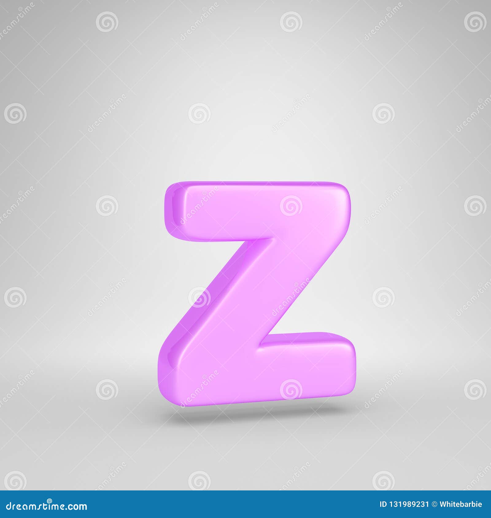 Glossy Pink Bubble Gum Letter Z Lowercase Isolated on White Background ...
