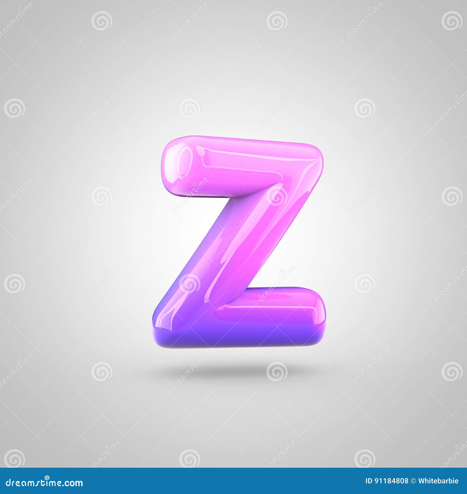 Glossy Pink and Violet Gradient Paint Alphabet Letter Z Lowercase ...