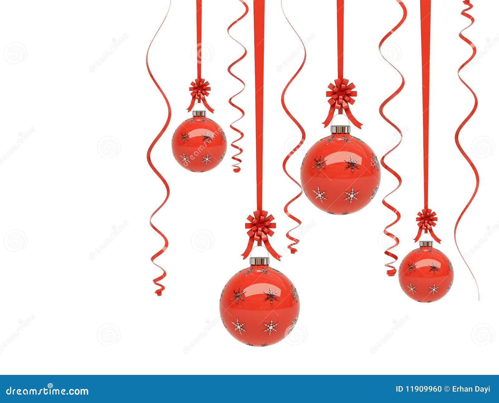 Glossy Red Christmas Ornaments Stock Illustration Illustration of ball, ornament 11909960