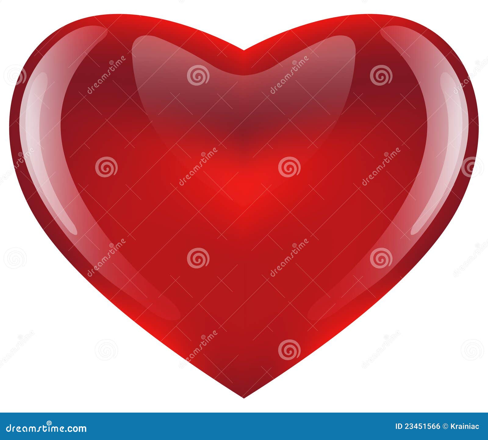 Glossy red heart stock vector. Illustration of love, heart - 23451566