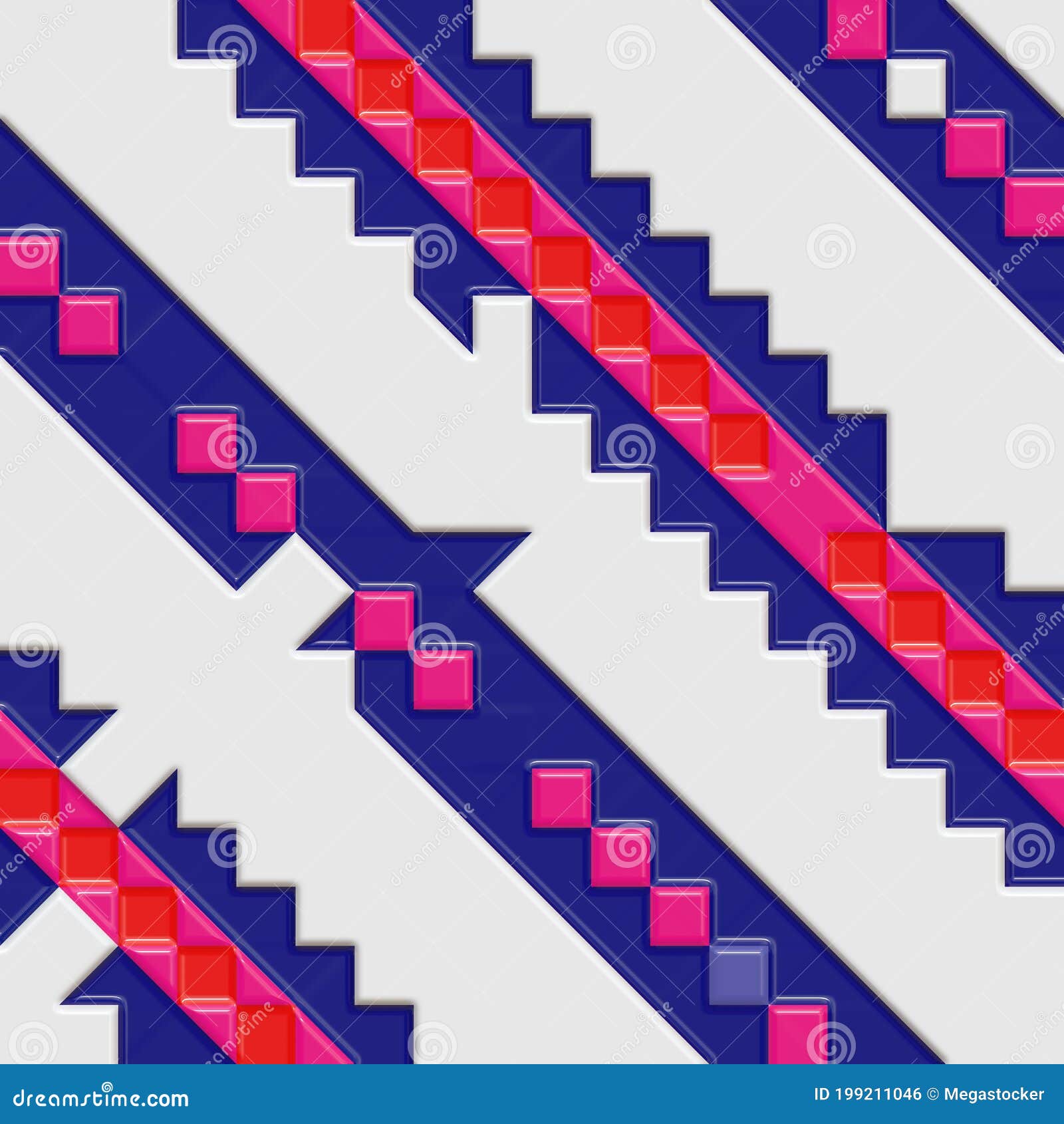 Glossy Tiles Color Abstract Background Stock Illustration