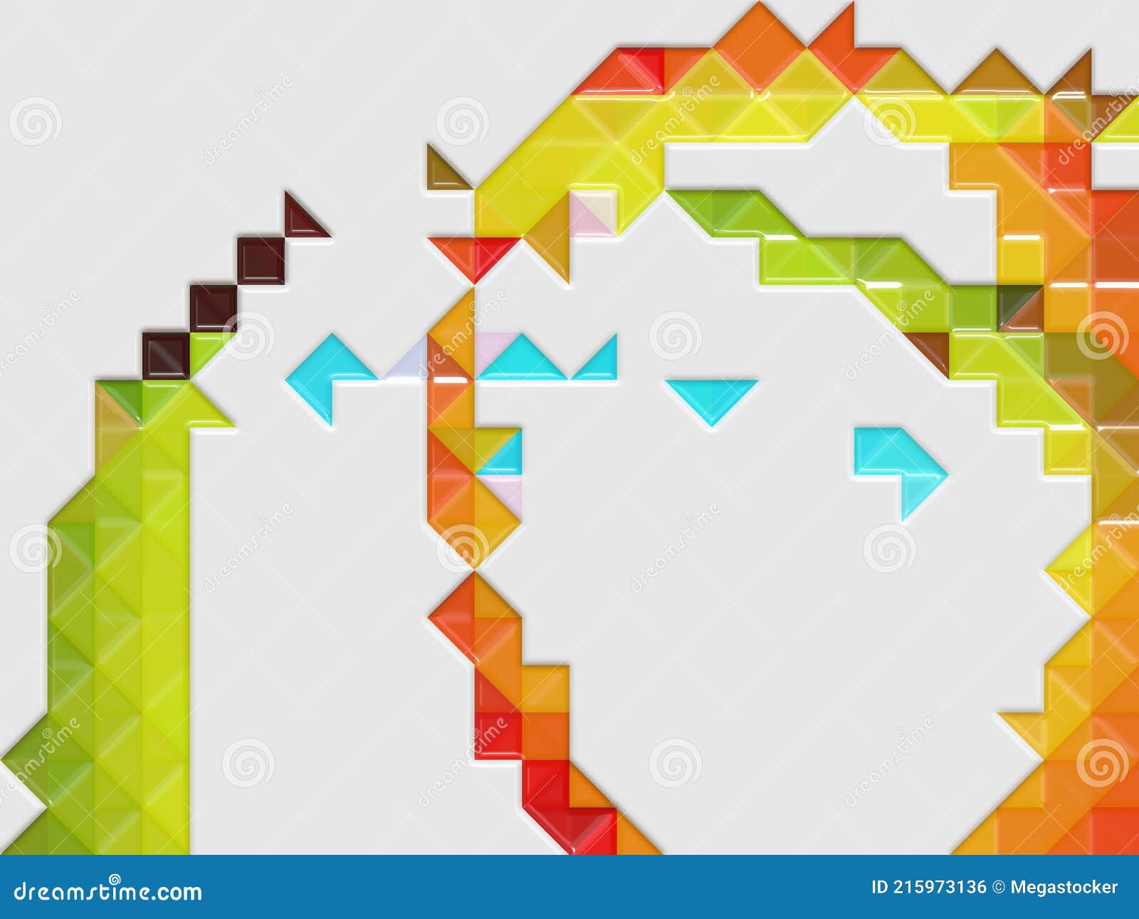 Glossy Tiles Color Abstract Background Stock Illustration