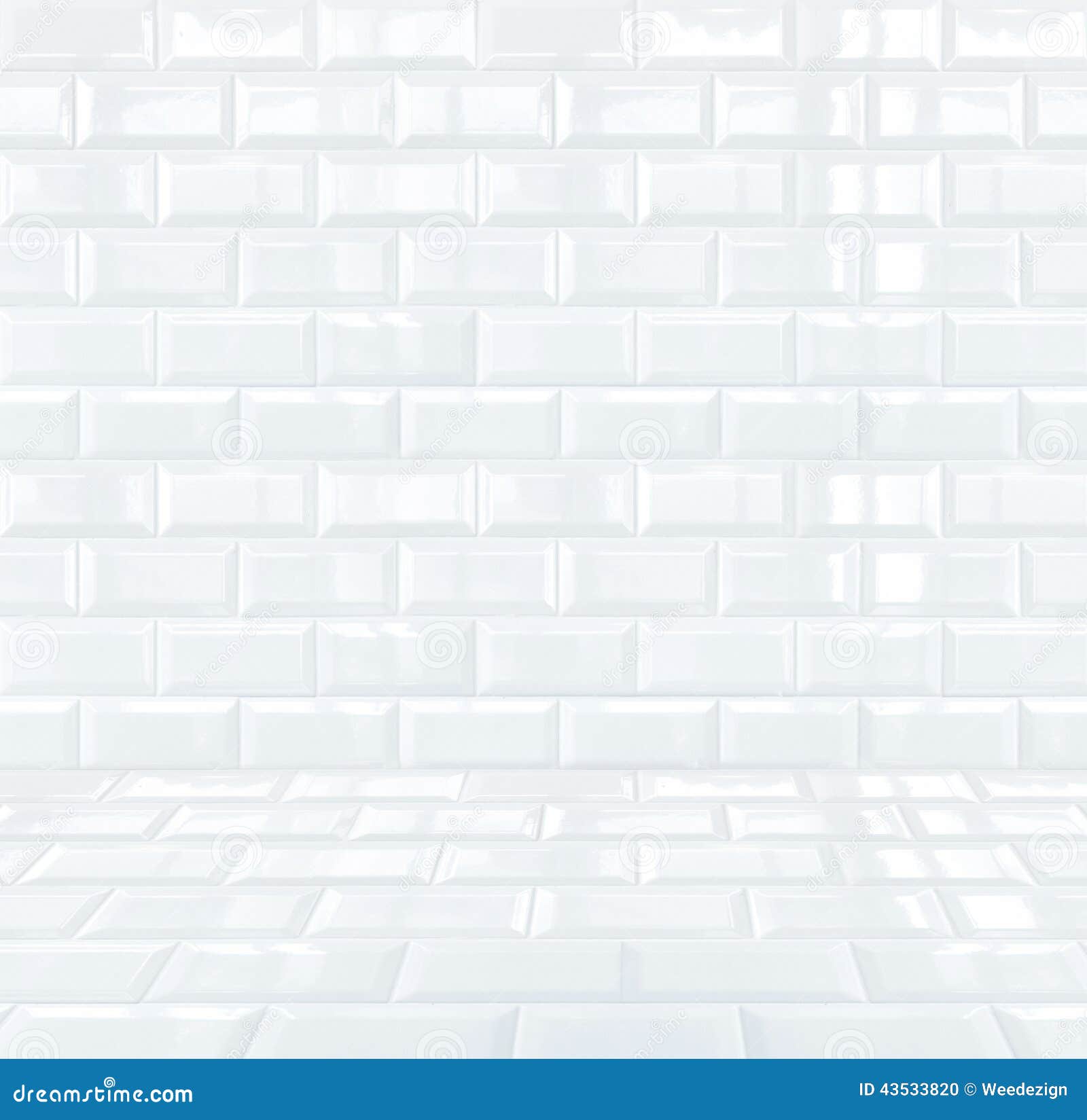 Glossy White Ceramic Brick Tile Room Stock Photo Image of tile