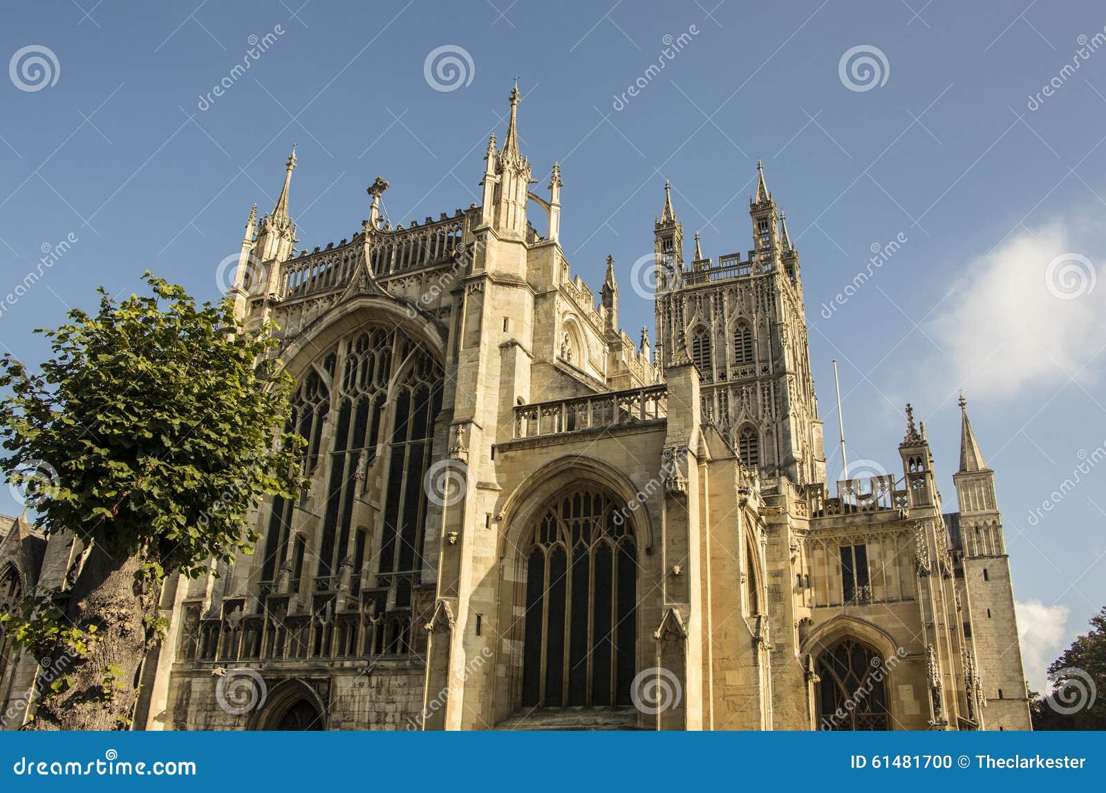 Gloucester Cathedral Blue Skyline Stock Photos Free & RoyaltyFree