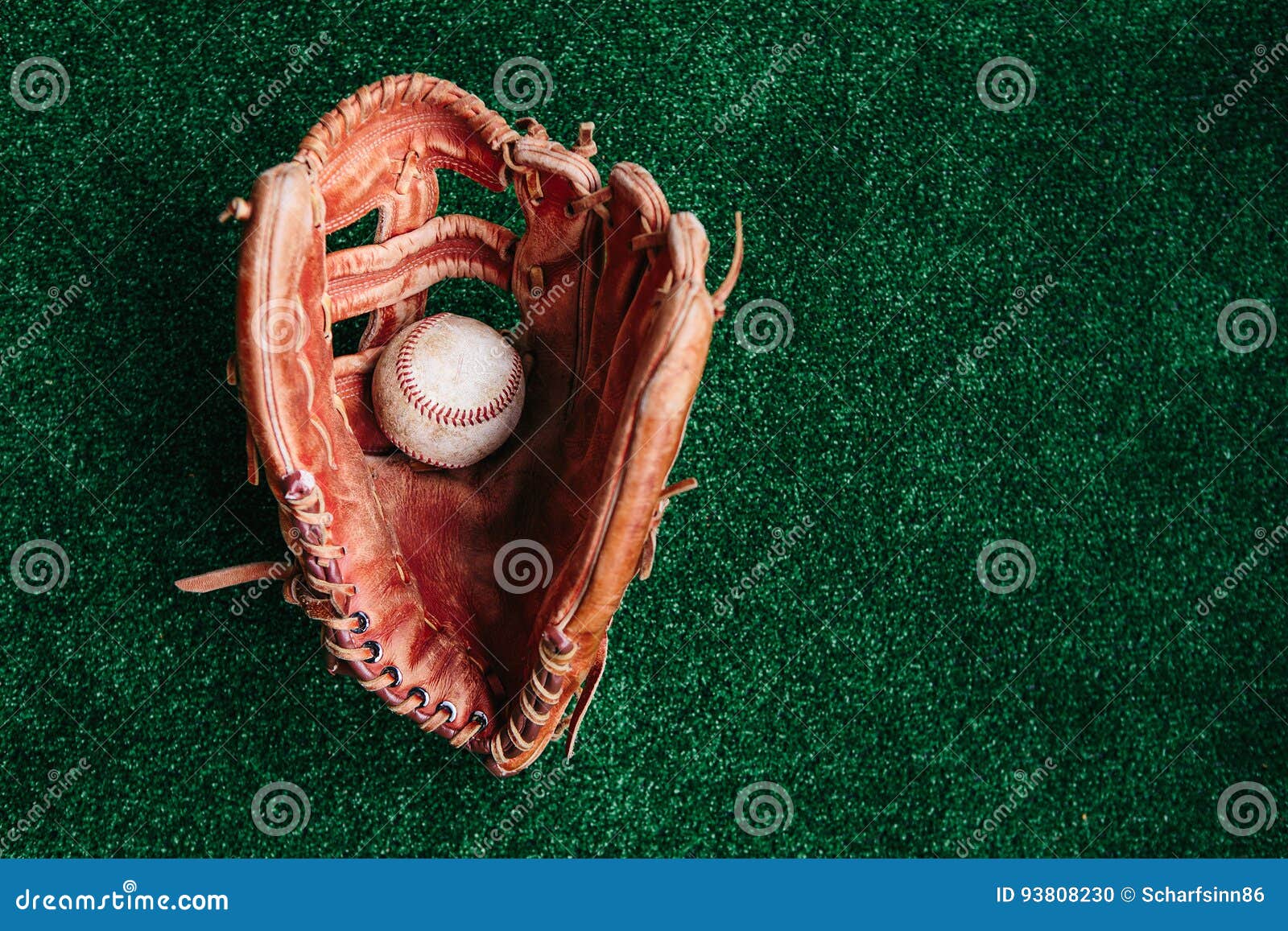 Glove of the Baseball Catcher and the Ball Stock Photo Image of