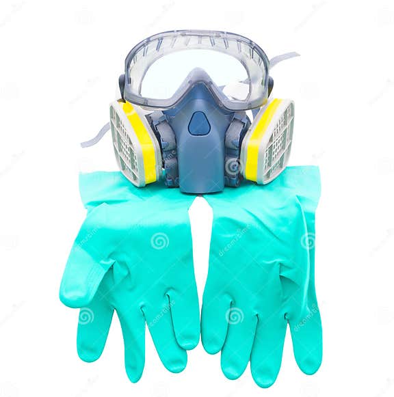 Glove Mask and Goggle, Protective Devices Stock Photo Image of hand