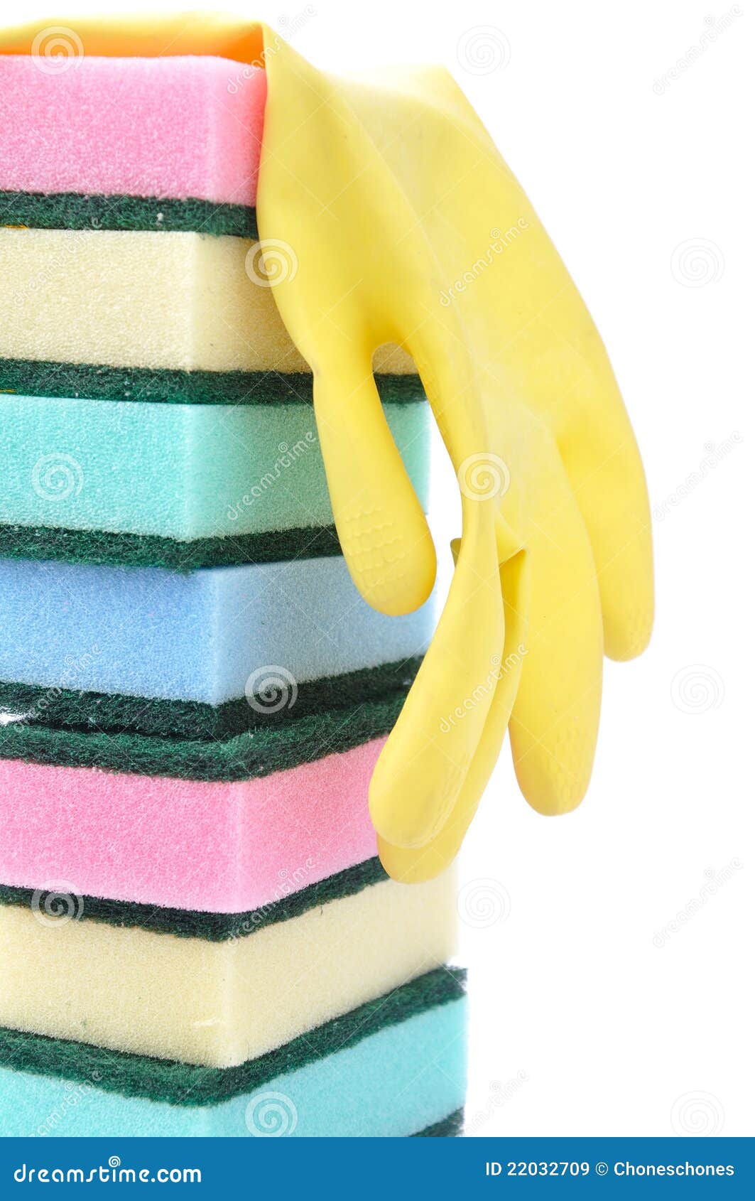 Glove and Sponges stock image. Image of polish, dish 22032709