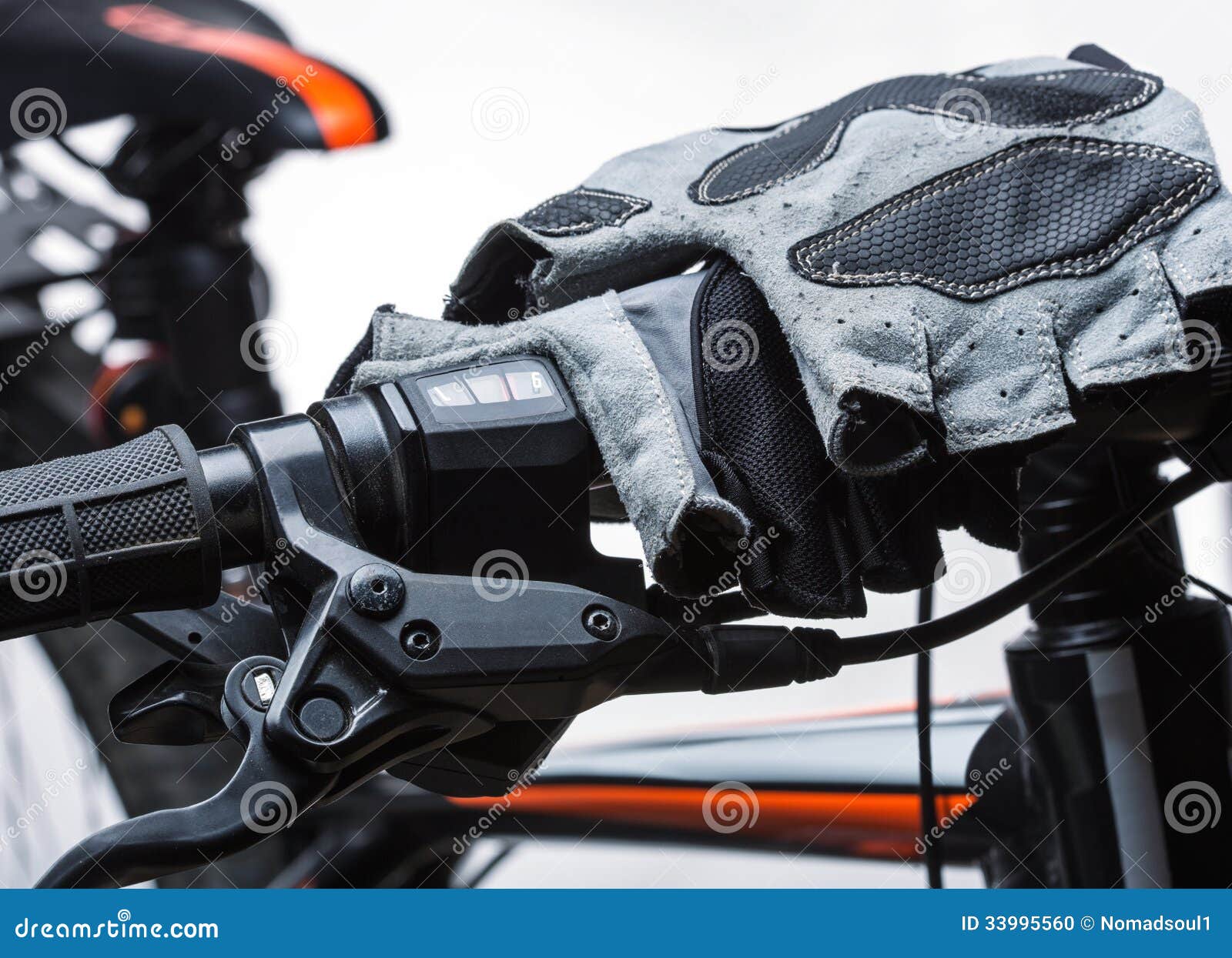 Gloves on Bicycle Handlebar Stock Photo Image of fitness, protective