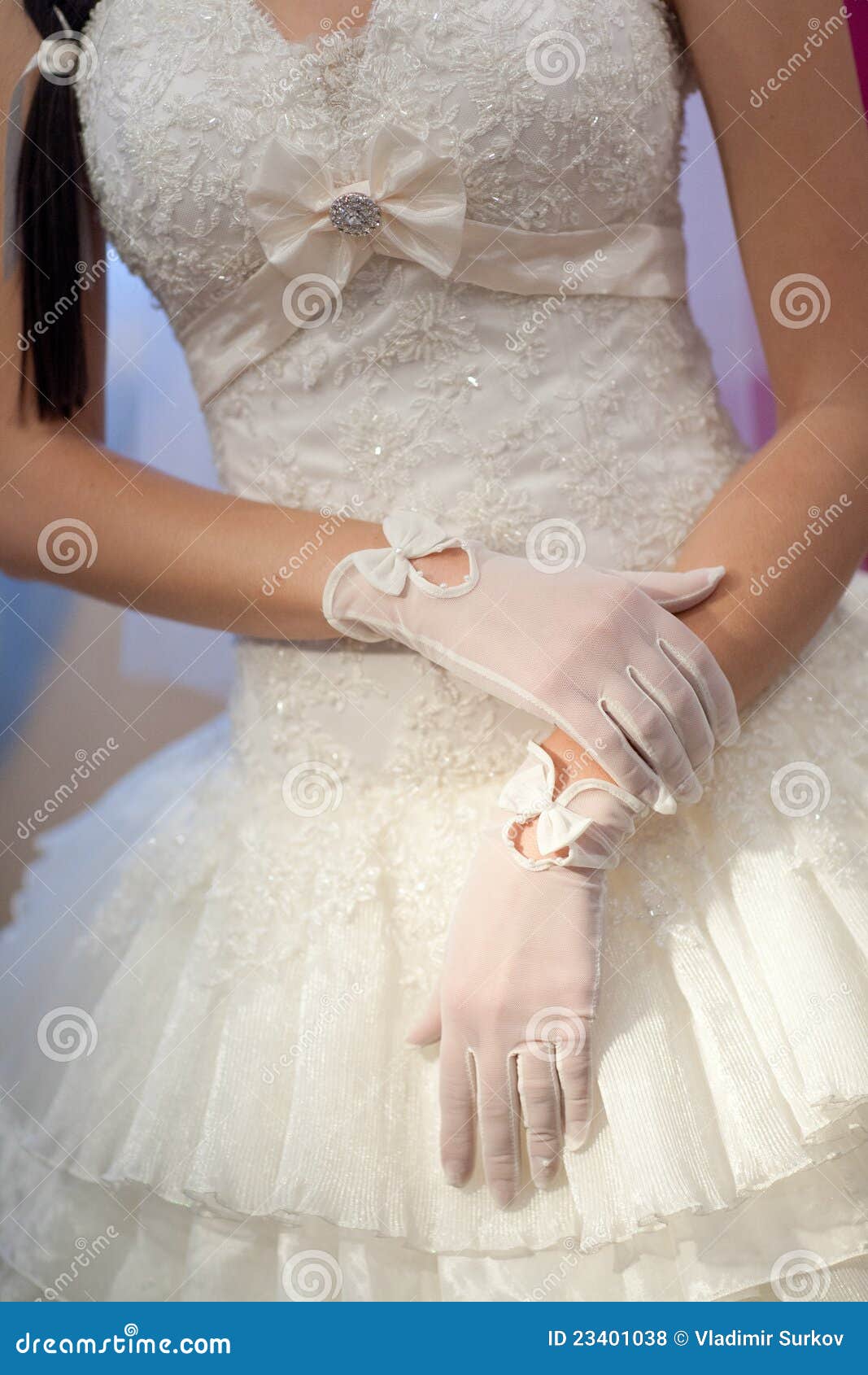 Gloves and wedding dress stock photo. Image of gown, bride 23401038