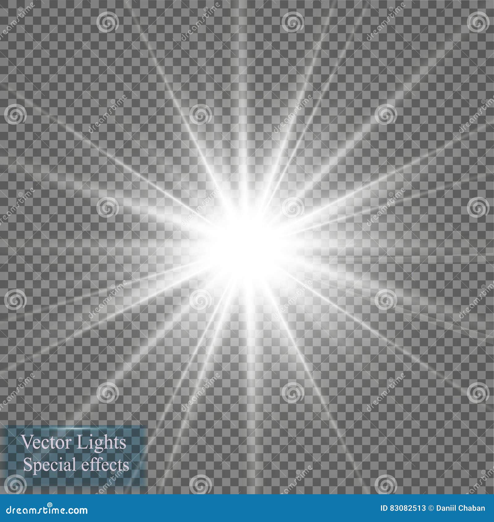 Glow Light Effect. Star Burst With Sparkles. Vector Illustration. Sun Stock Vector