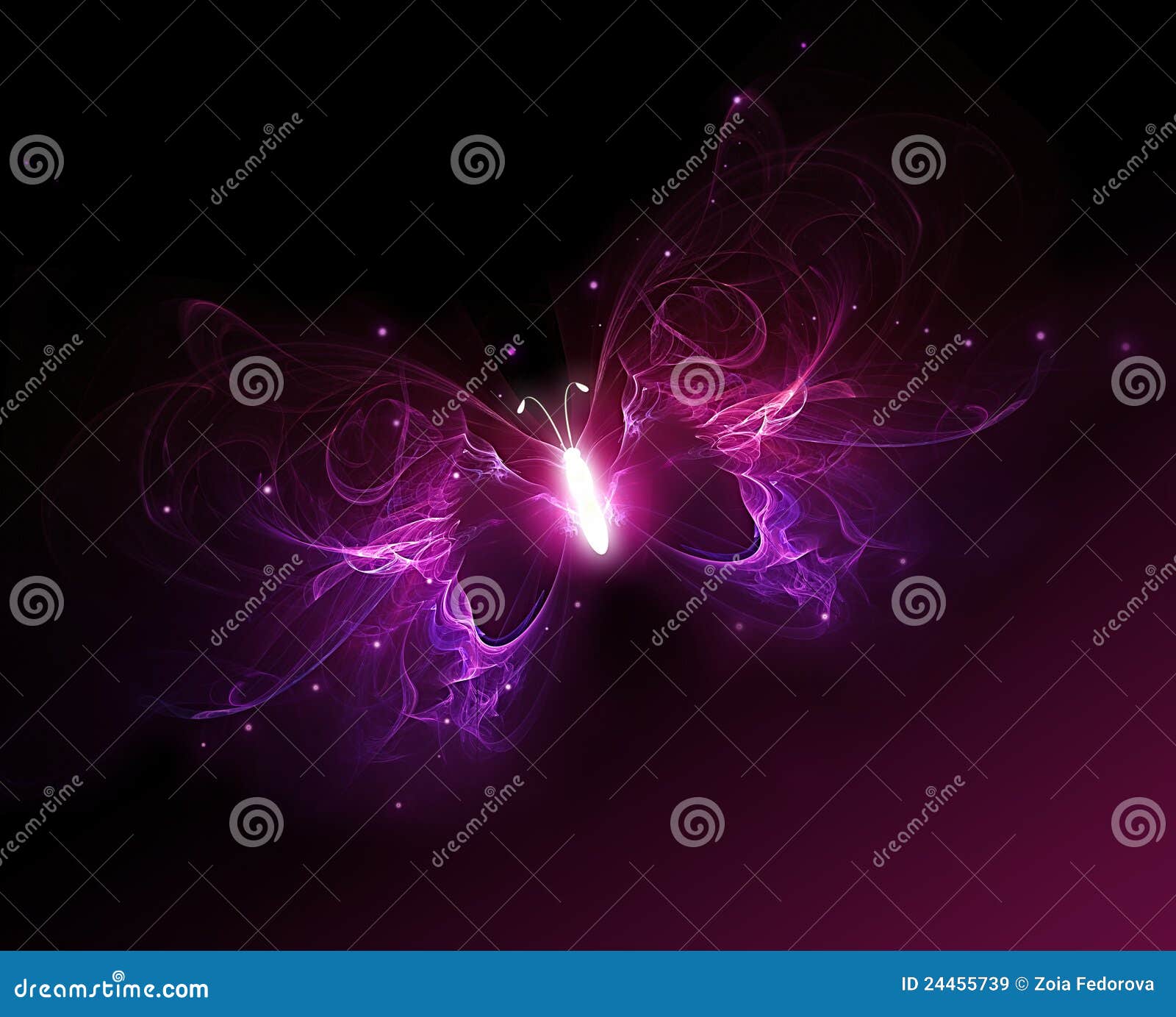 Glowing butterfly stock illustration. Illustration of pattern - 24455739