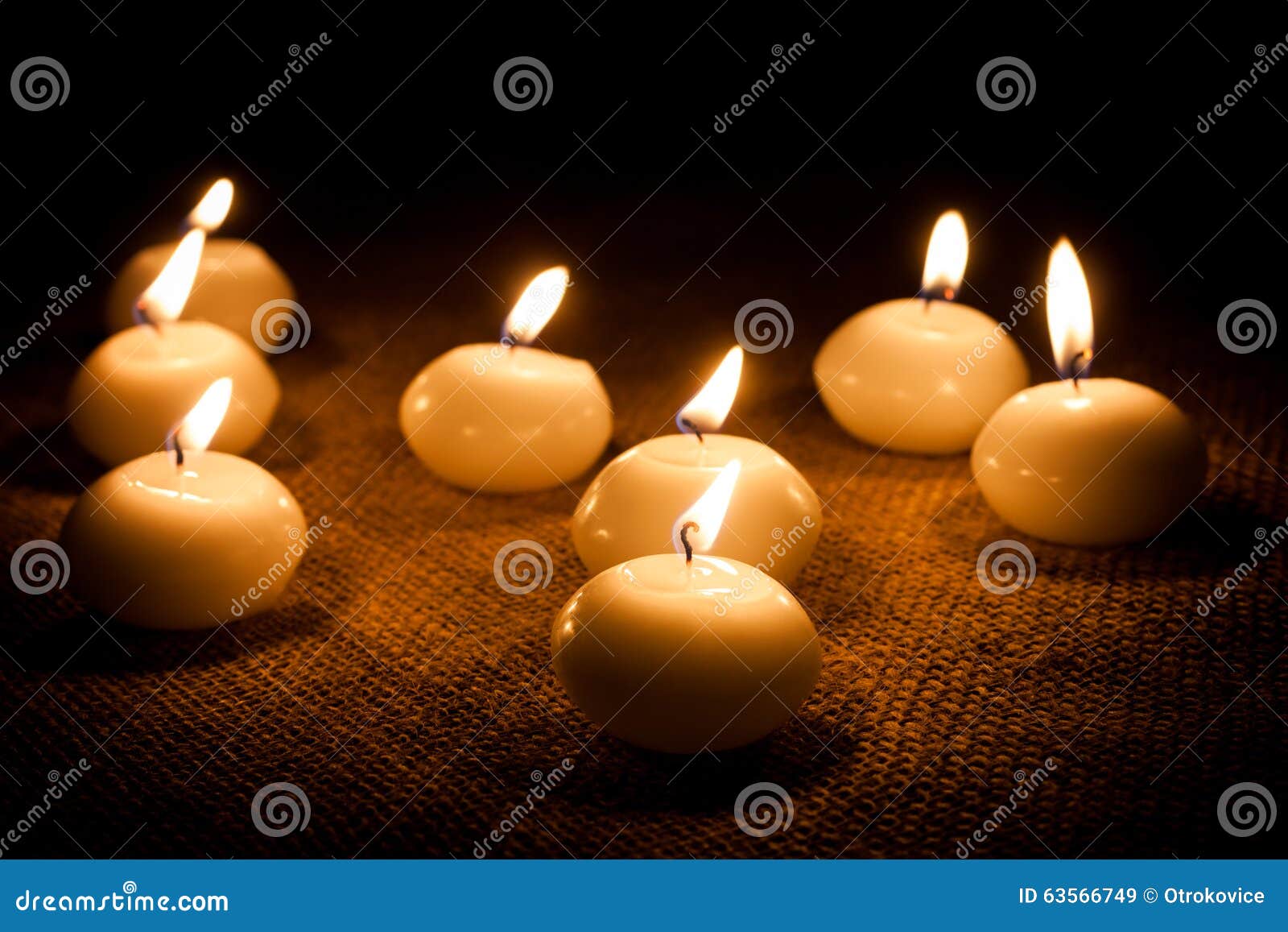Glowing candles stock image. Image of isolated, decoration 63566749
