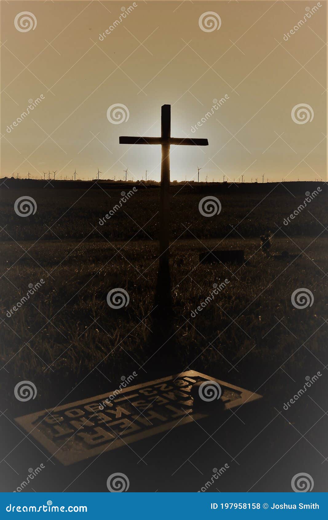 Glowing cross stock photo. Image of text, tower, night - 197958158