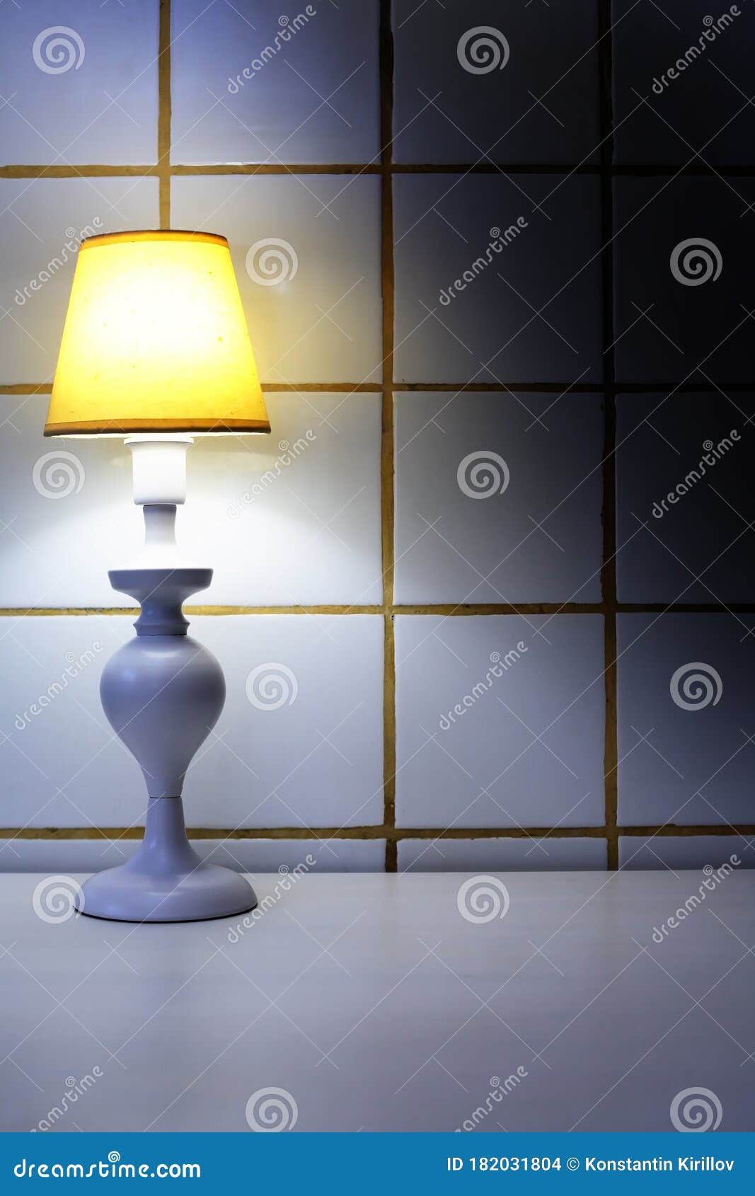 Glowing Desk Lamp stock photo. Image of design, comfort 182031804
