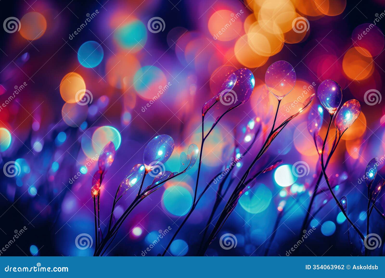 a glowing digital art piece with vibrant colors, artistic bokeh background