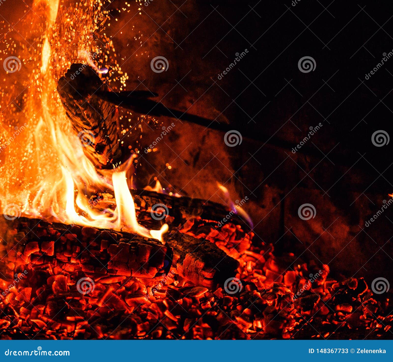 A Glowing Fire in Fireplace Stock Image Image of luxury, energy