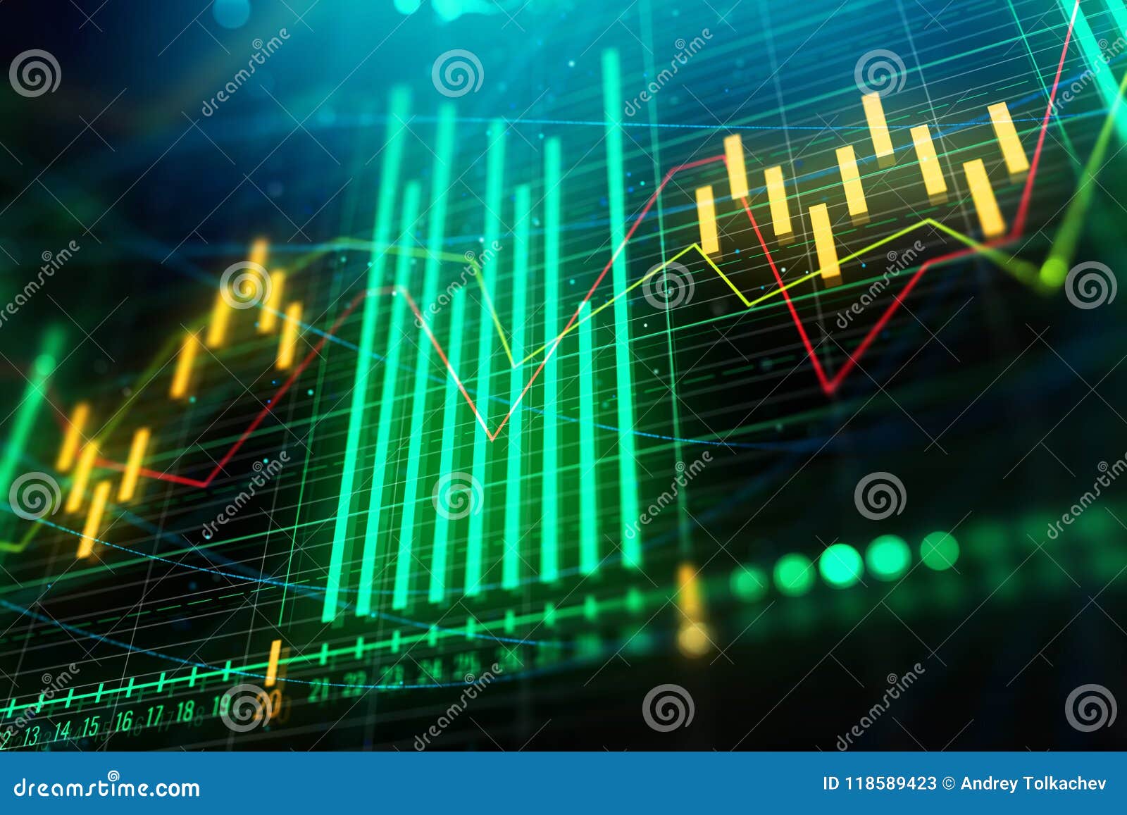 Glowing Forex Chart Wallpaper Stock Illustration Illustration Of - 