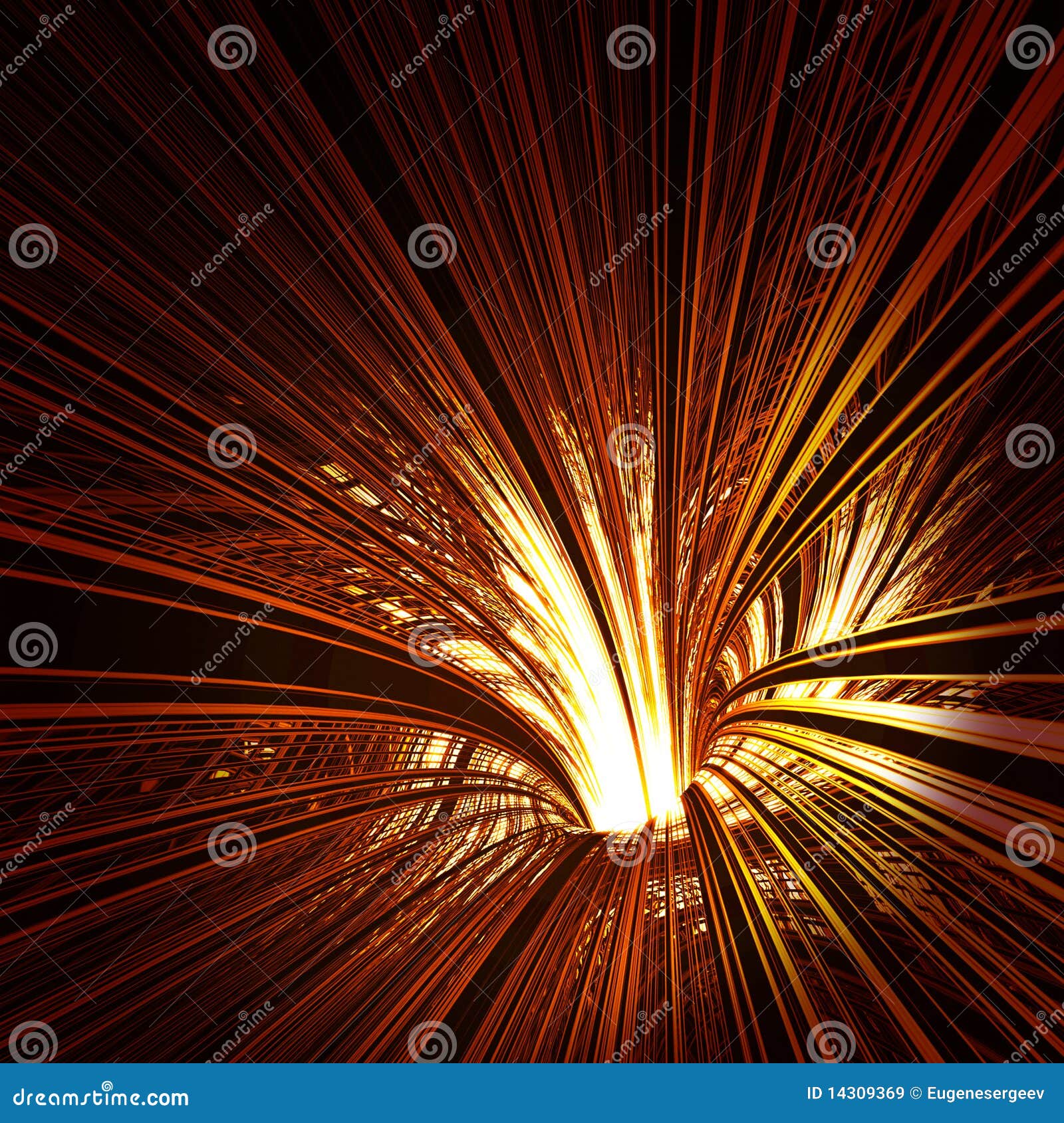 Glowing Funnel with the Light Inside Stock Illustration Illustration