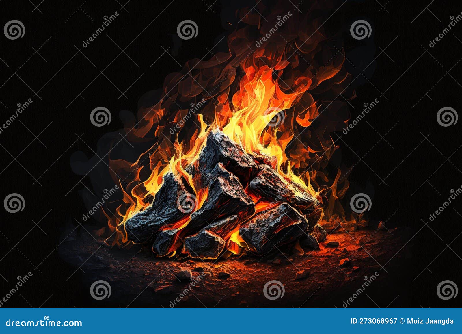 Charcoal For Fire Doodle Icon Hand Drawn Illustration CartoonDealer