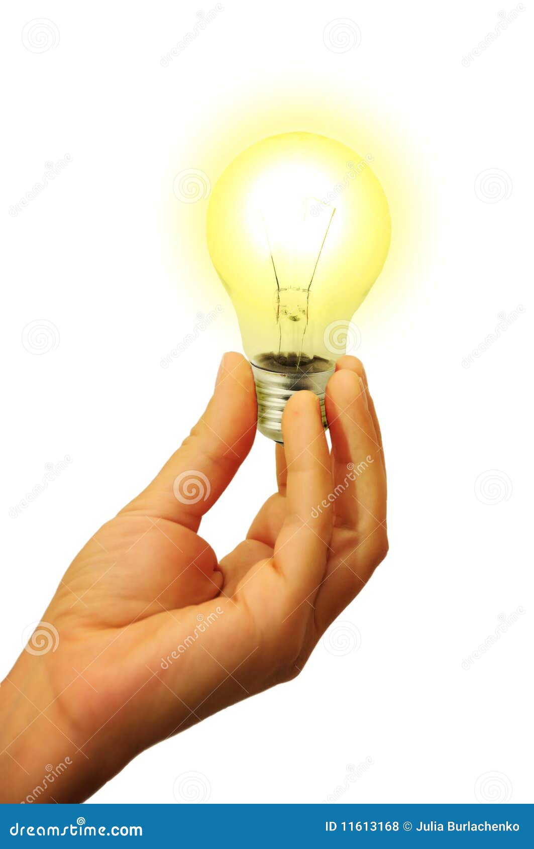 Glowing light bulb stock photo. Image of glass, bright 11613168