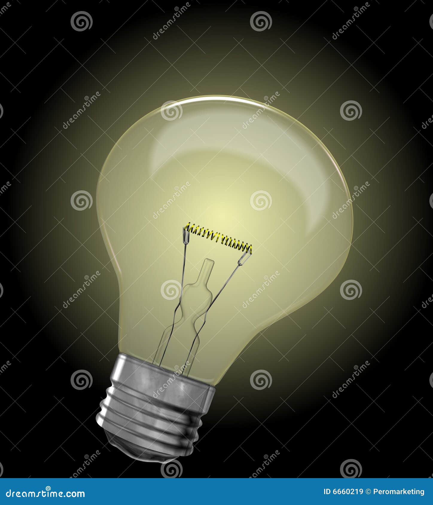 Glowing light bulb stock illustration. Illustration of bulb - 6660219