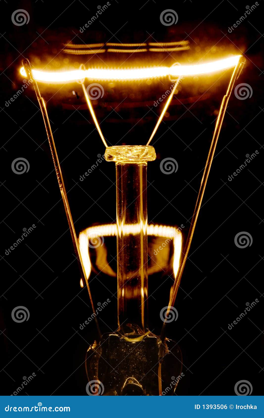 Glowing Light Bulb Filament Stock Photo Image of lighted, closeup