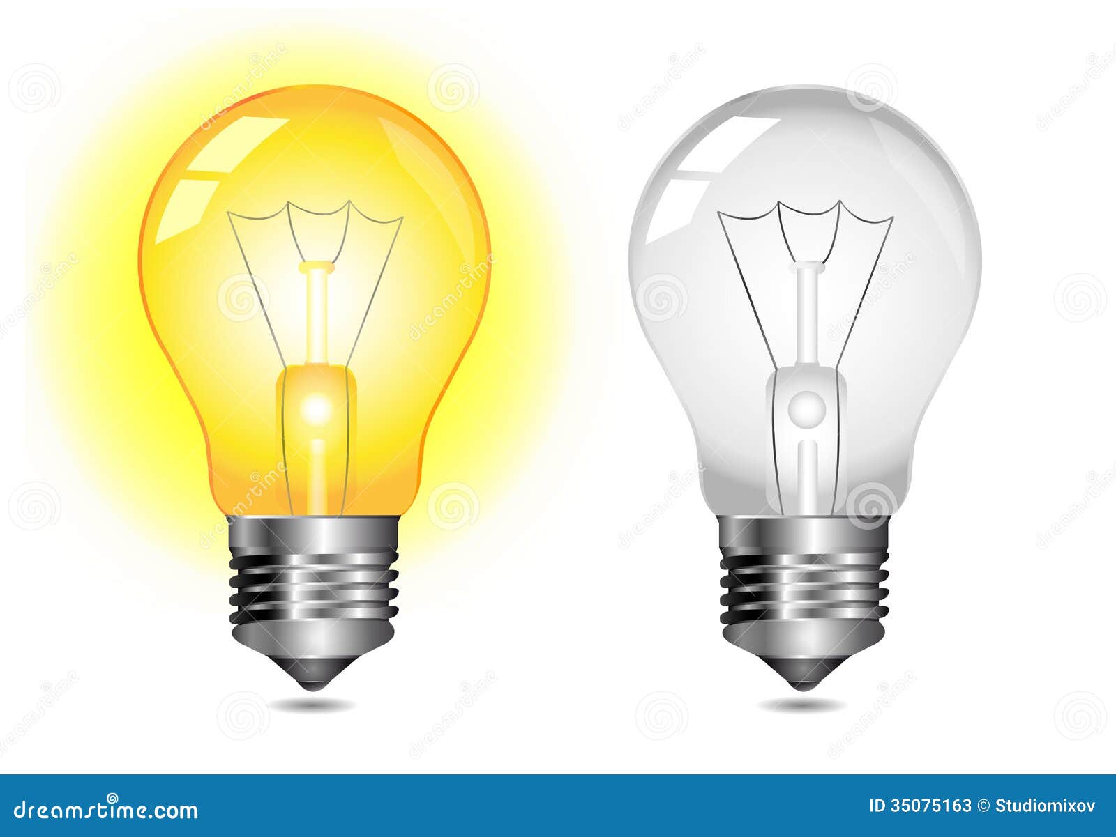 glowing light bulb icon - on / off