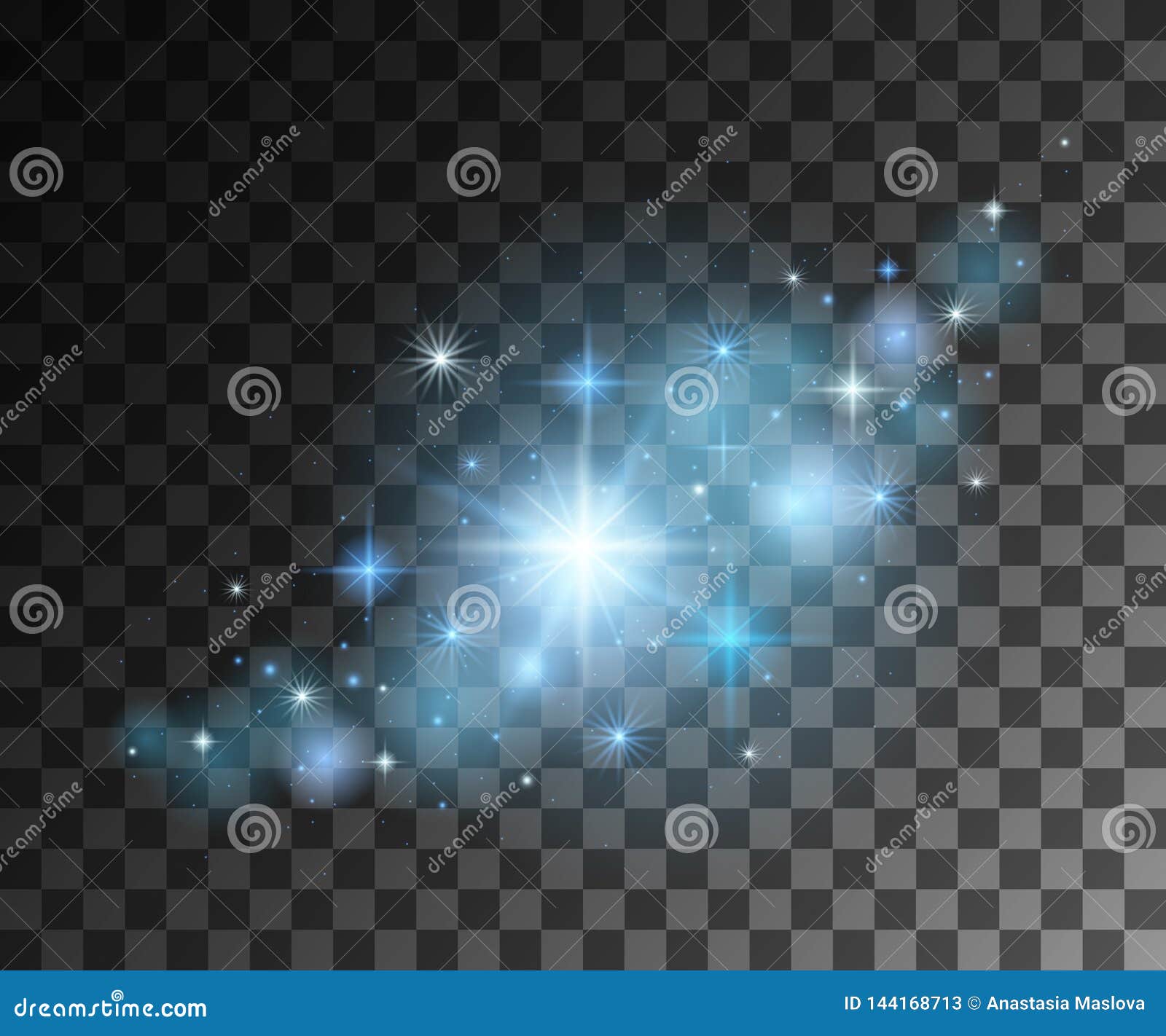 Glowing Line Abstract Effect. Blue Star Light Effect on Transparent  Background. Star Geometry Shape Stock Illustration - Illustration of black,  night: 144168713