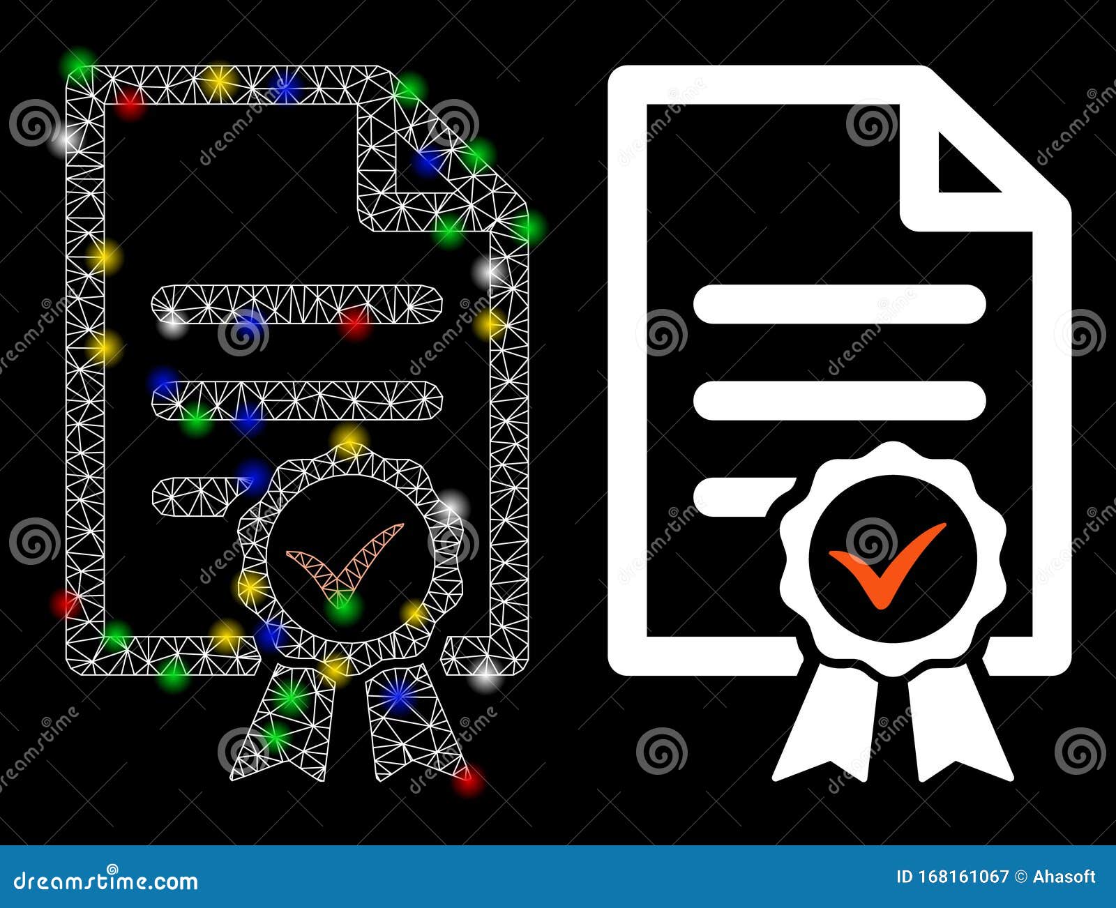 flare mesh network certified icon with flare spots
