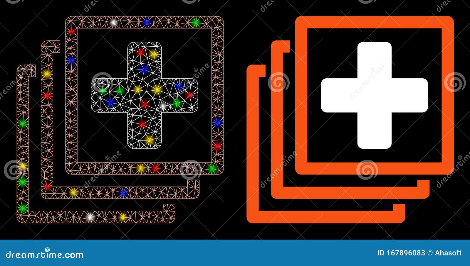 Flare Mesh 2d Medical Docs Icon With Flare Spots Stock Illustration Illustration Of Directory Medicine 167896083