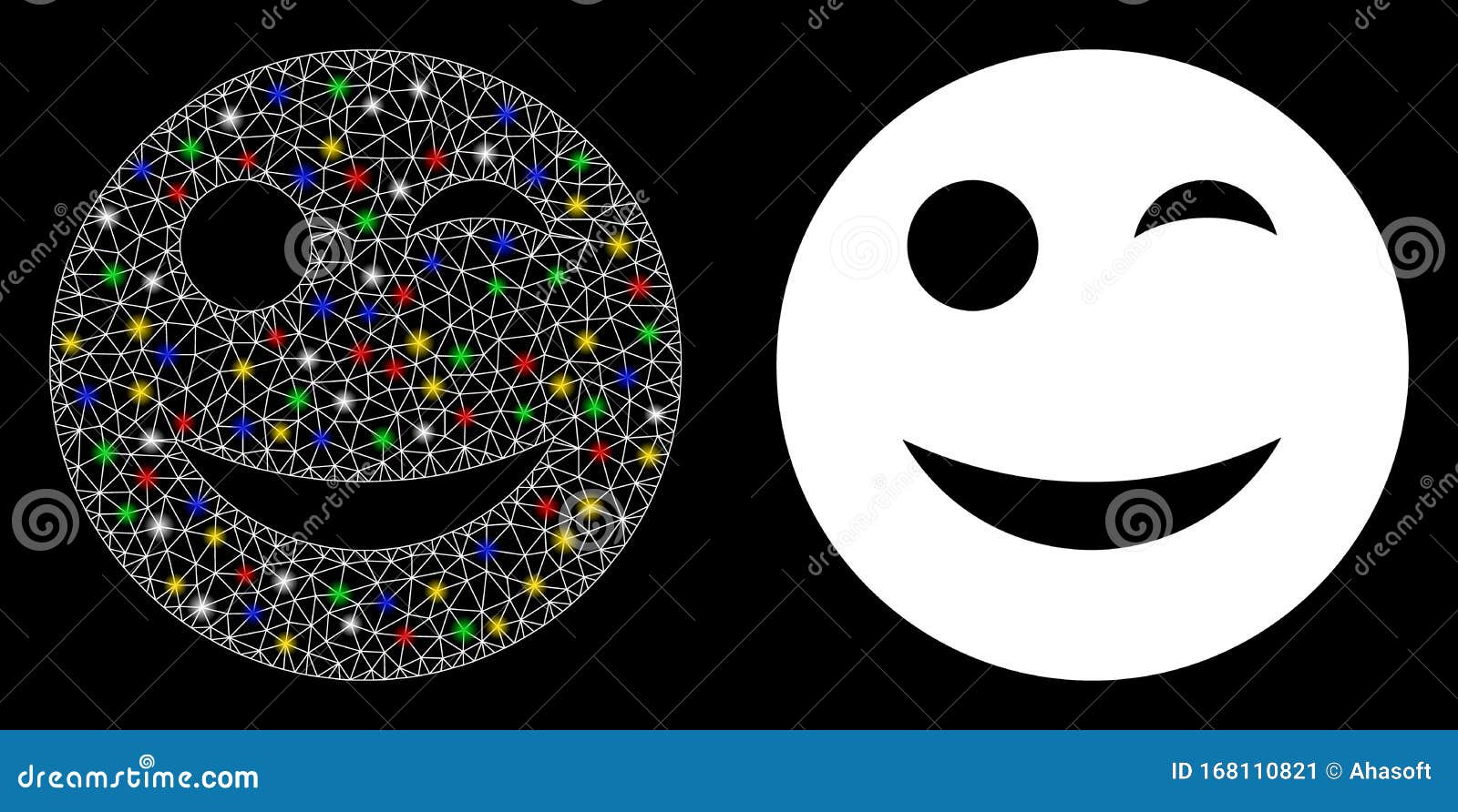 Wink Smiley, Emoticon, Icon, Emoji Isolated On White Background