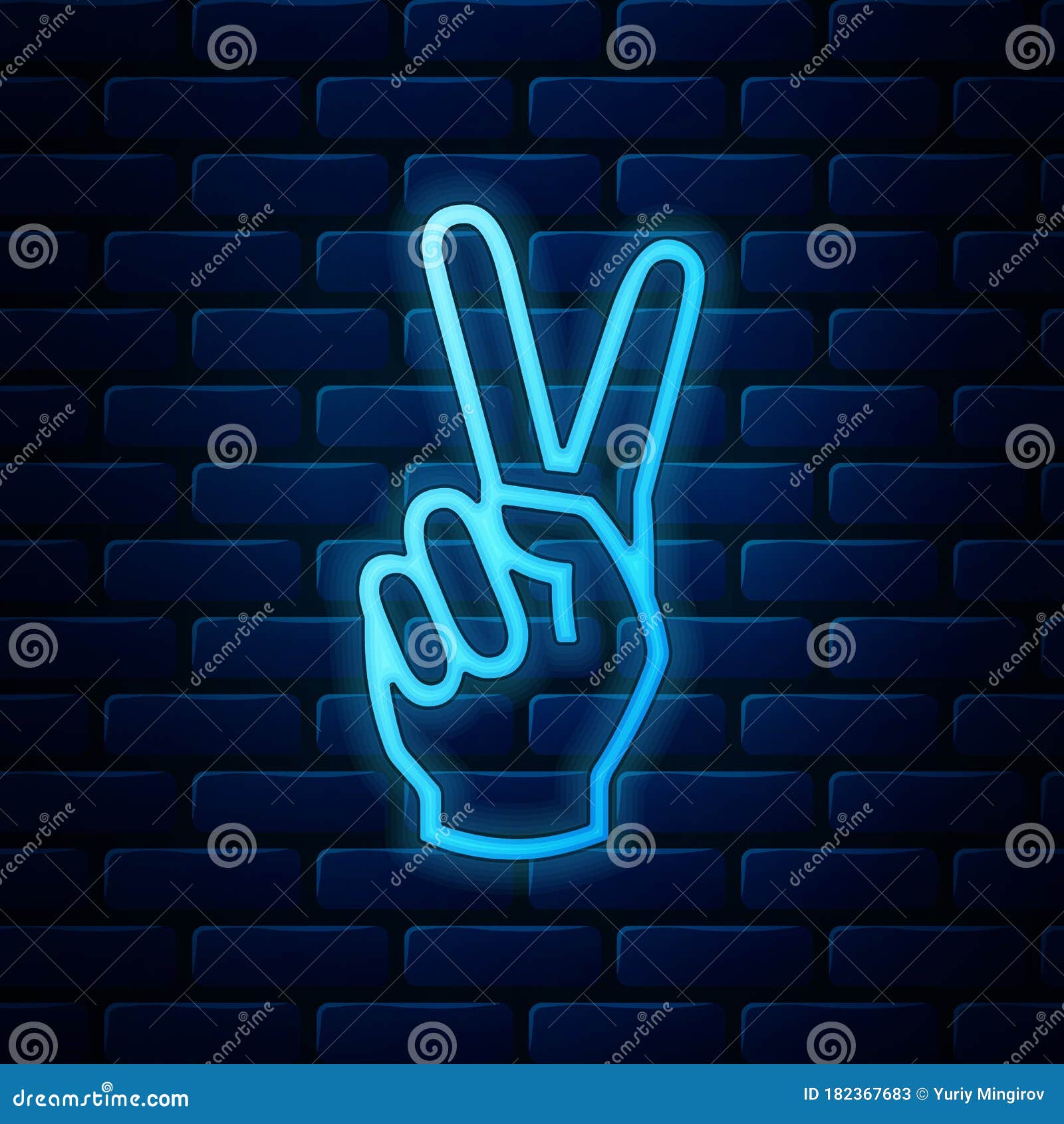 Victory hands symbol number one and best foam Vector Image