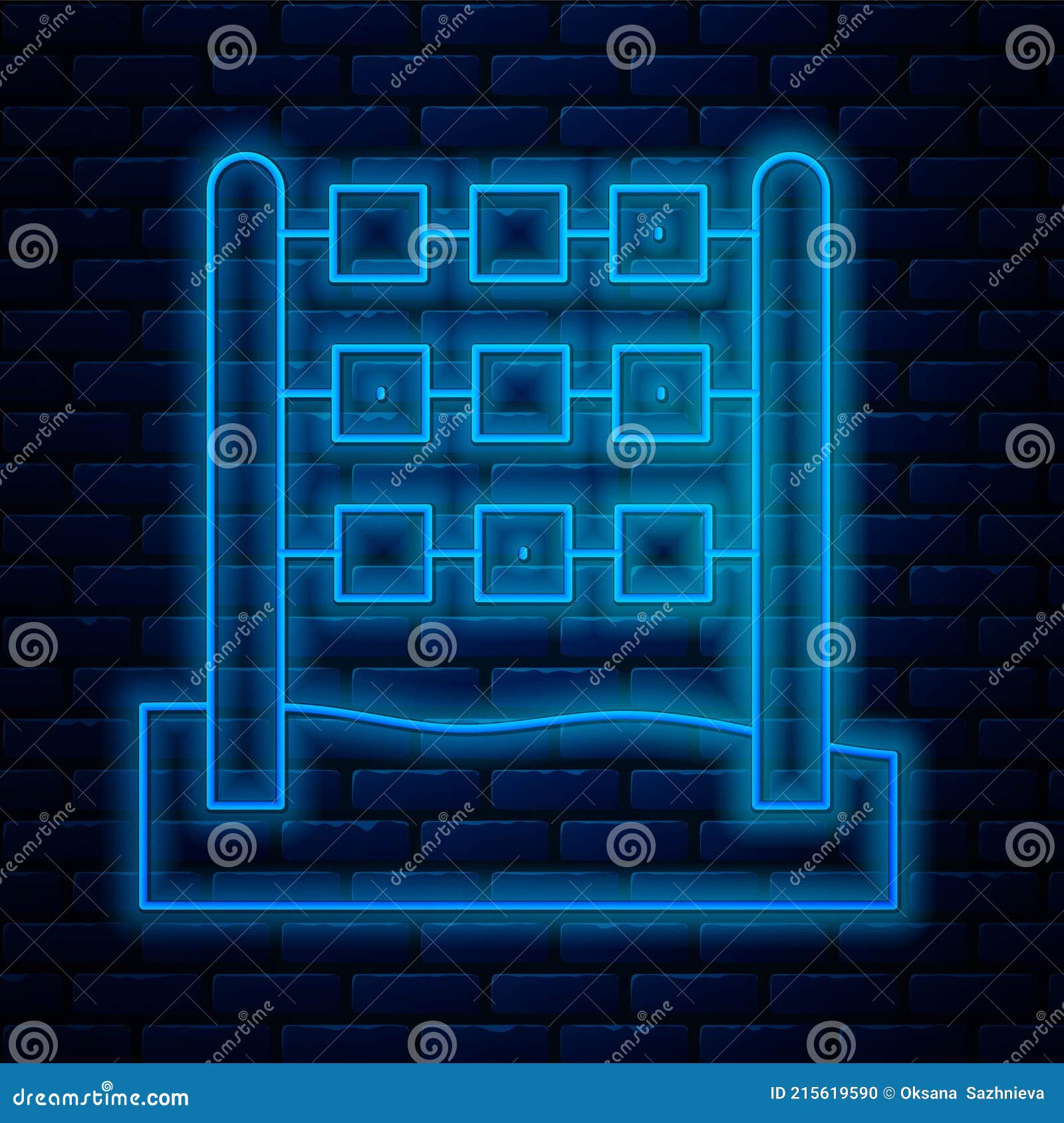 Glowing neon line tic tac toe game icon isolated Vector Image