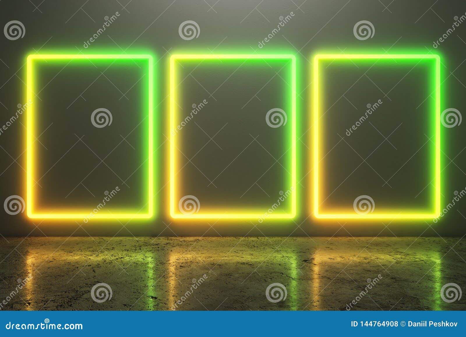 Glowing neon posters stock illustration. Illustration of empty 144764908