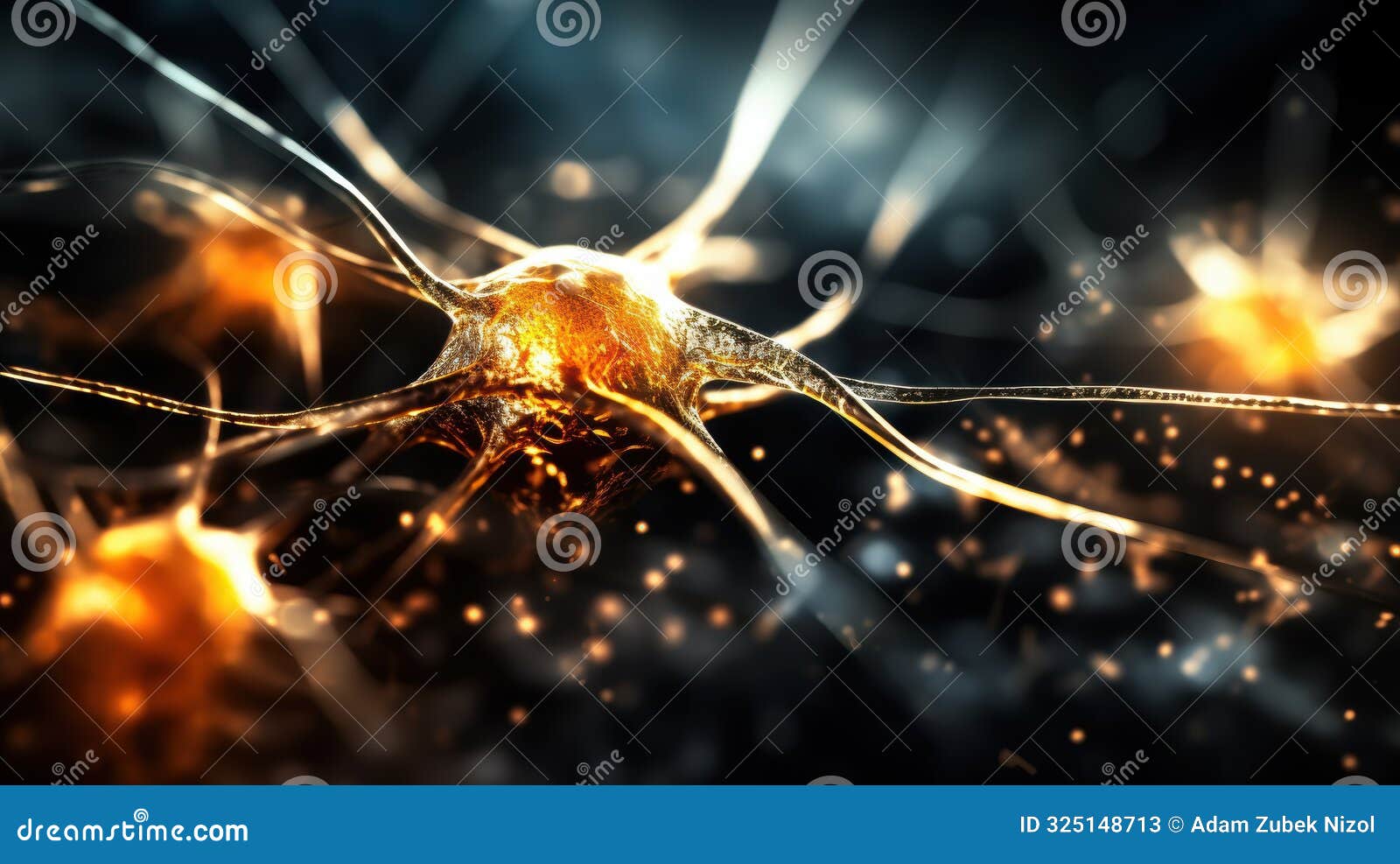 glowing neural network connections