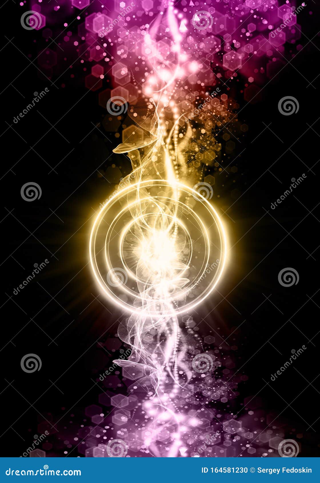 Glowing Plasma Flame and Smoke. Stock Illustration Illustration of