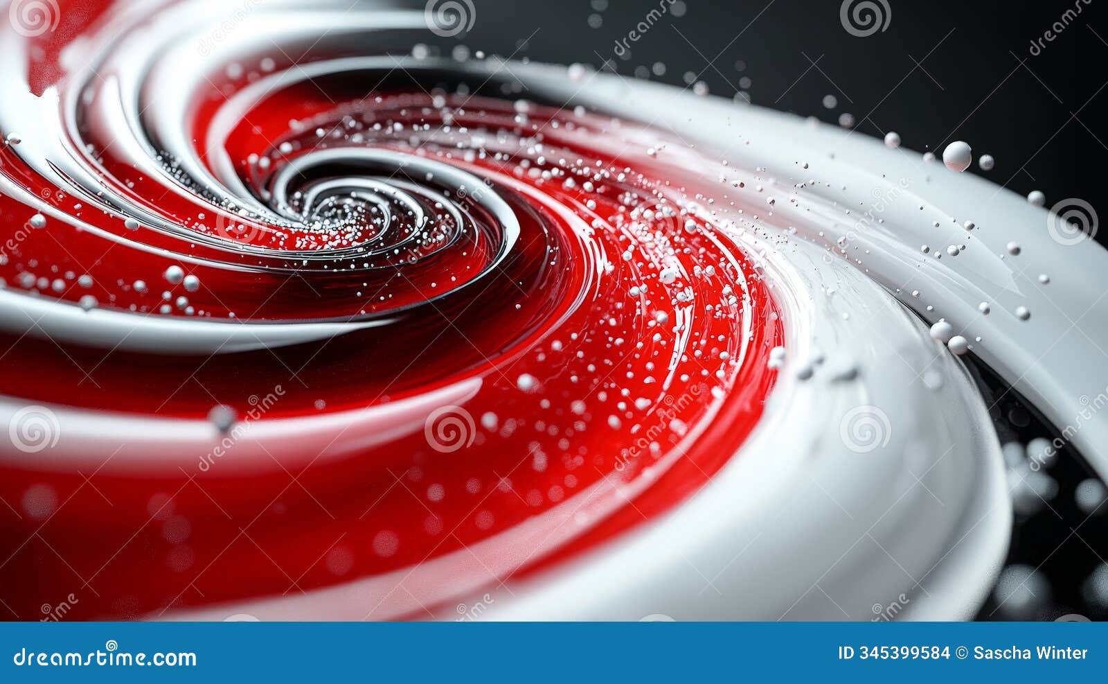 glowing red and white particle whirlpools. generative ai