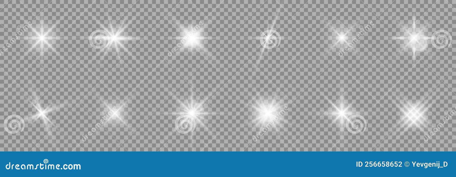 glowing star light effect collection. light effect of sparkling stars and bright flashes. white and silver sparkles and particles